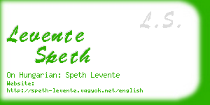levente speth business card